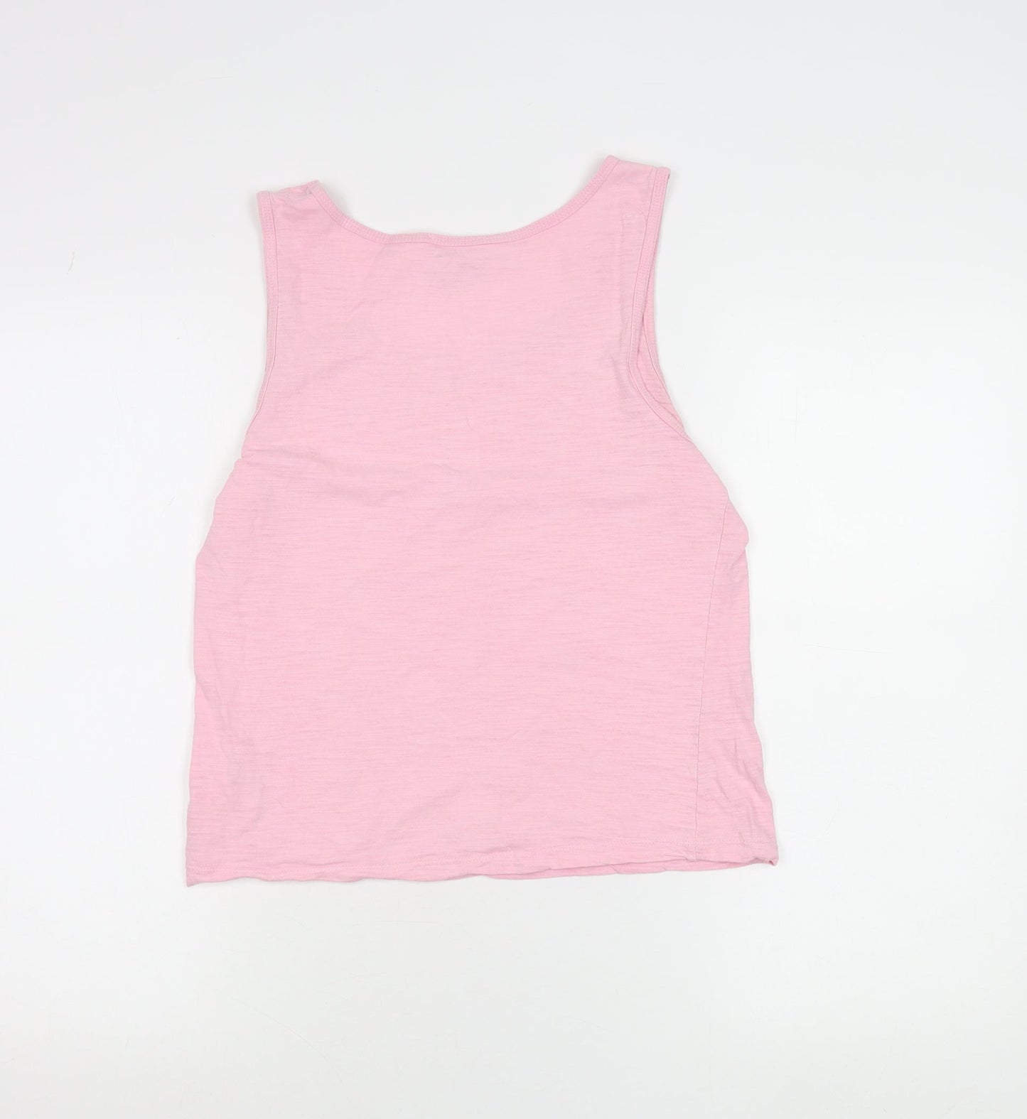 Oasis Womens Pink Cotton Tank Top Size M Scoop Neck Sleeveless