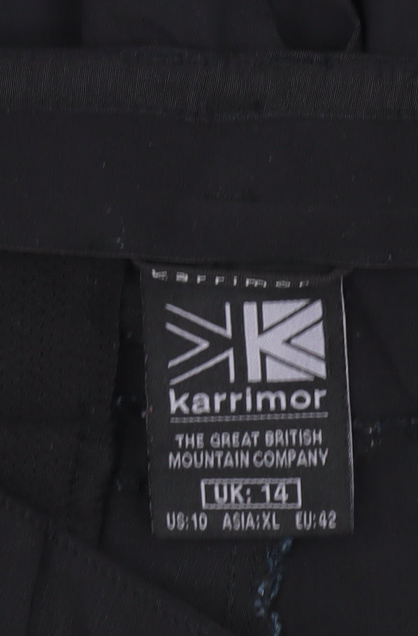 Karrimor Womens Black Size 14 Cargo Trousers Outdoor Hiking