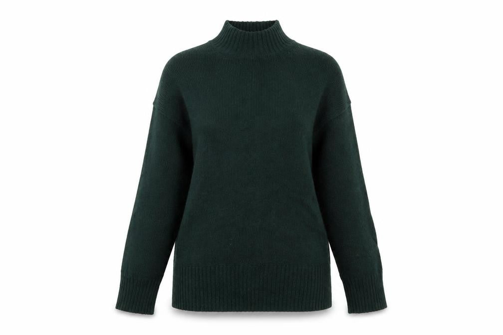 Nobody's Child Women's Green XS Mock Neck Knit Jumper