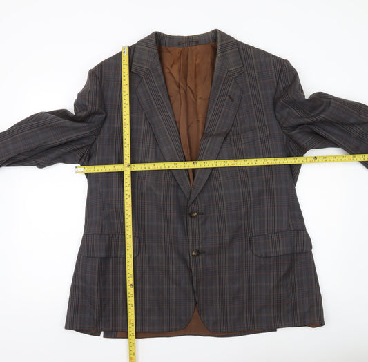 Magee Men’s Plaid Wool Blazer Jacket 40S Notch Lapel