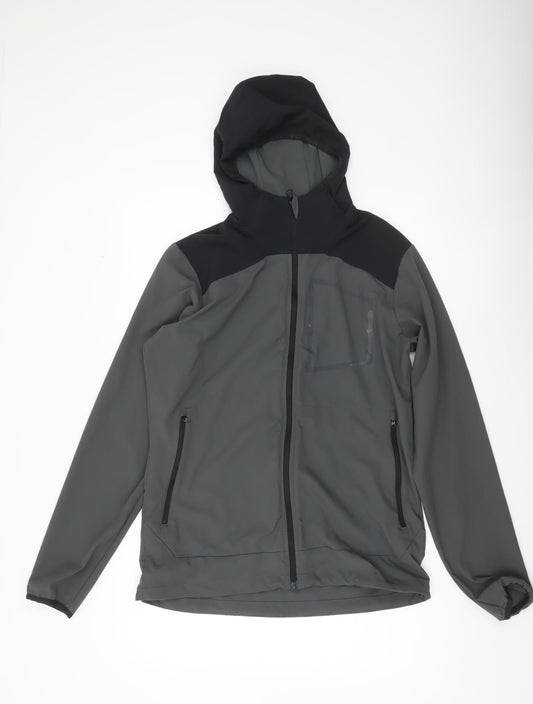 Berghaus Men's Grey Soft Shell Jacket M Hooded Outdoor Hiking Coat