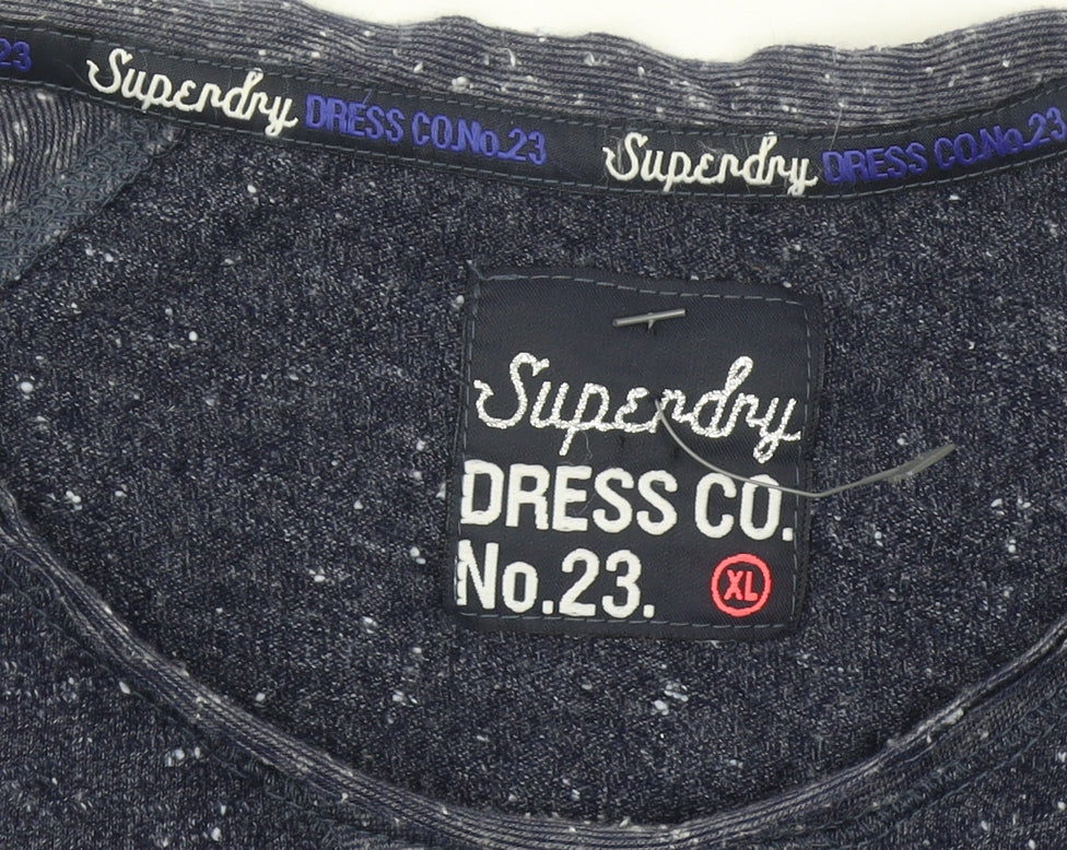 Superdry Women’s Blue XL T-Shirt Dress Casual Raglan Logo
