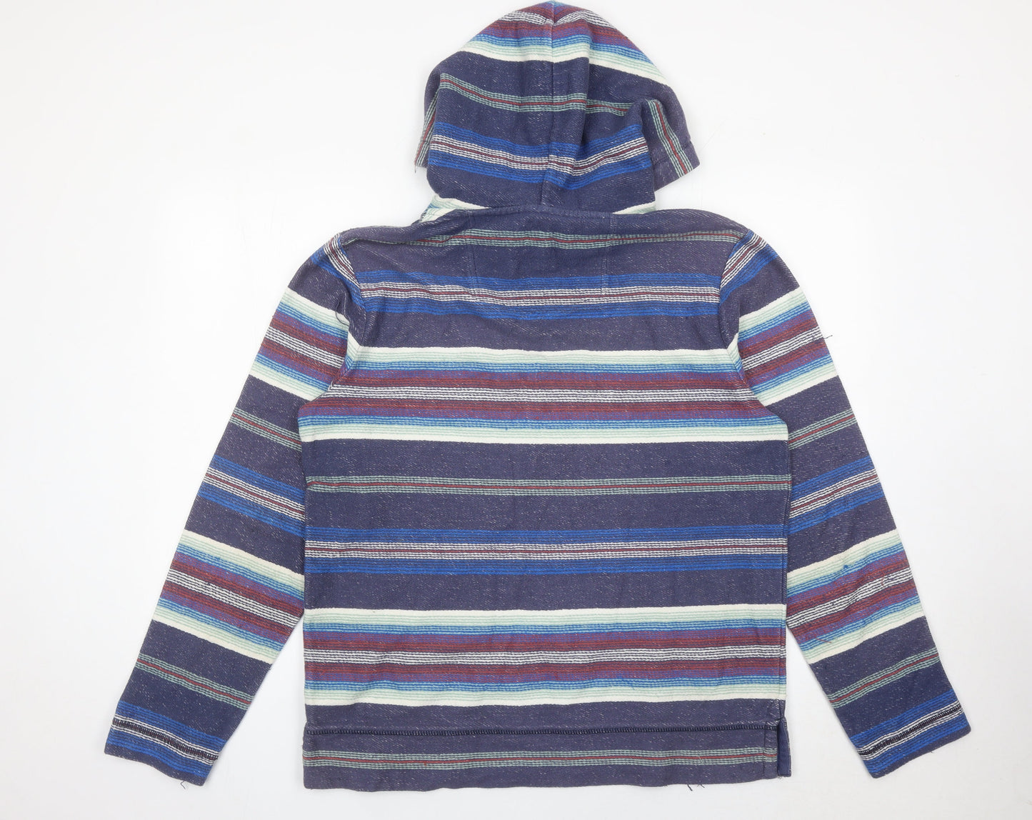 Fat Face Unisex Multicoloured Striped Cotton Pullover Hoodie M