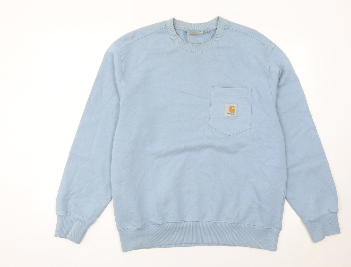 Carhartt Men’s Blue Pullover Sweatshirt M Regular Fit Crew Neck