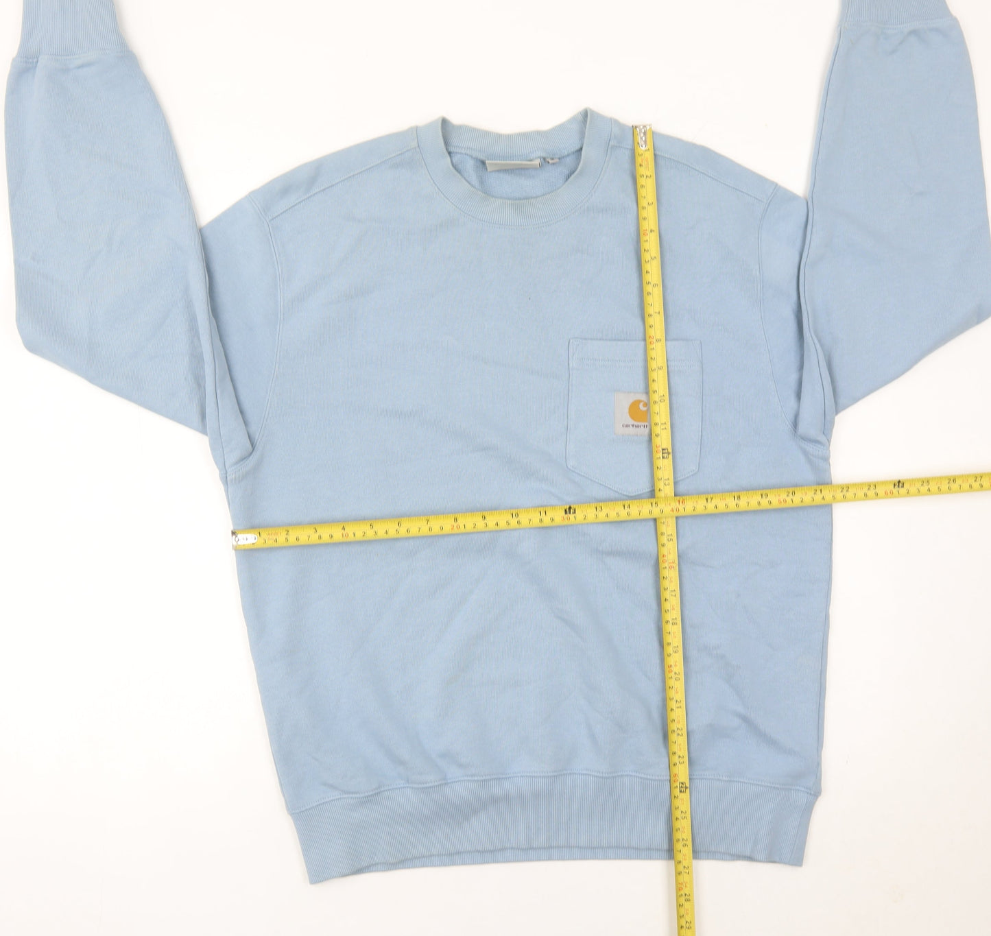 Carhartt Men’s Blue Pullover Sweatshirt M Regular Fit Crew Neck