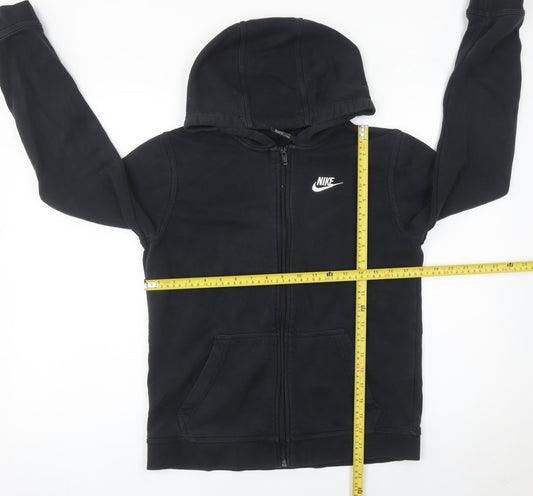 Nike Boys Black XL Full Zip Hoodie Sweatshirt Fleece Pockets