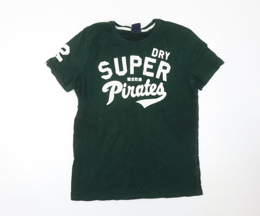 Superdry Men's Green XL Graphic Print Sports T-Shirt
