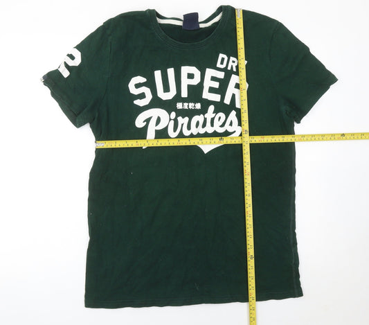 Superdry Men's Green XL Graphic Print Sports T-Shirt