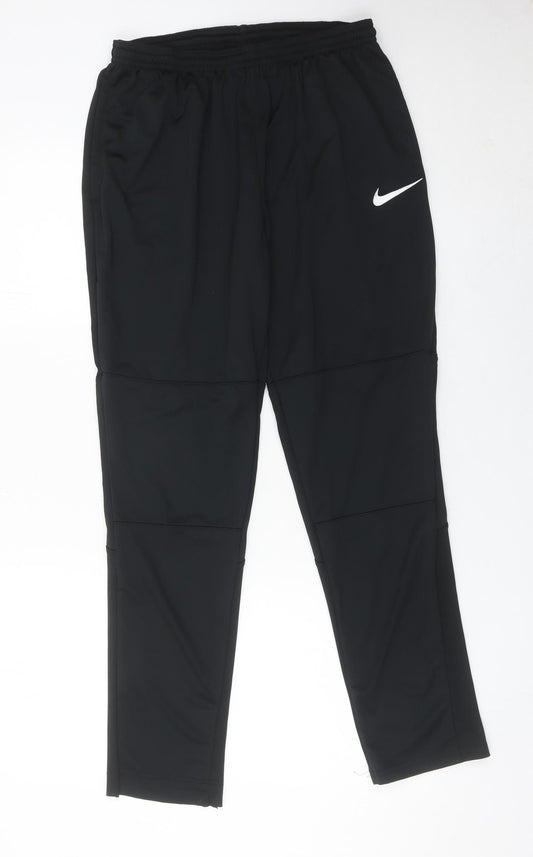 Nike Mens Black Jogger Trousers Size L Moisture Wicking Comfort