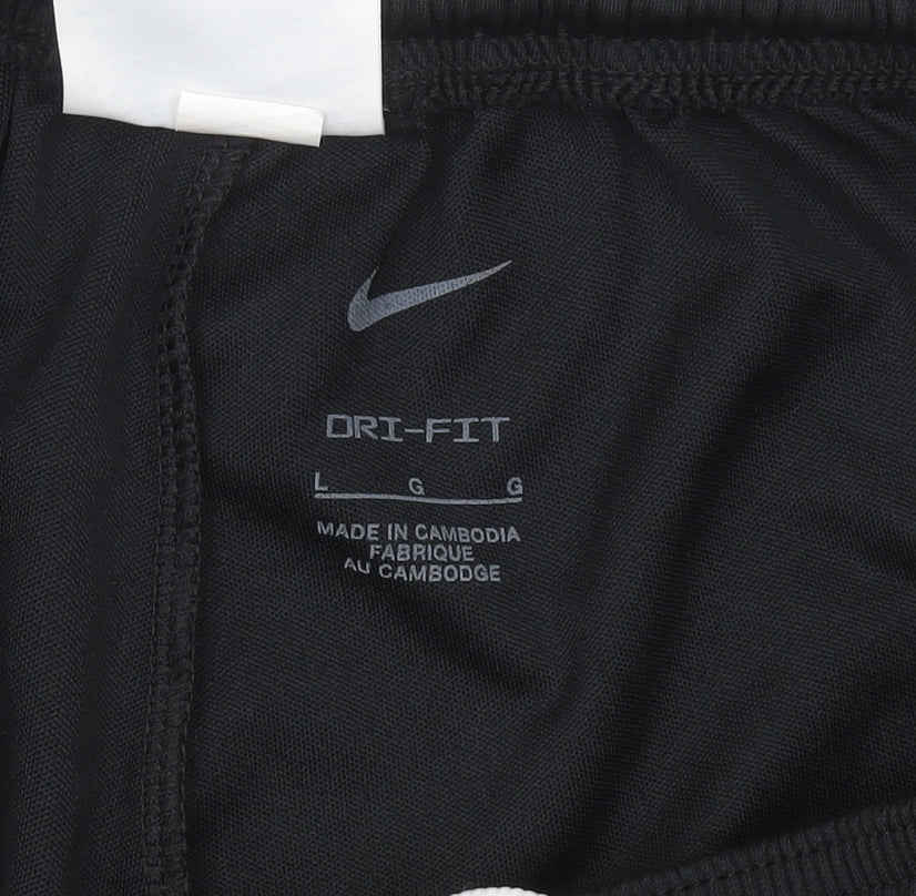 Nike Mens Black Jogger Trousers Size L Moisture Wicking Comfort