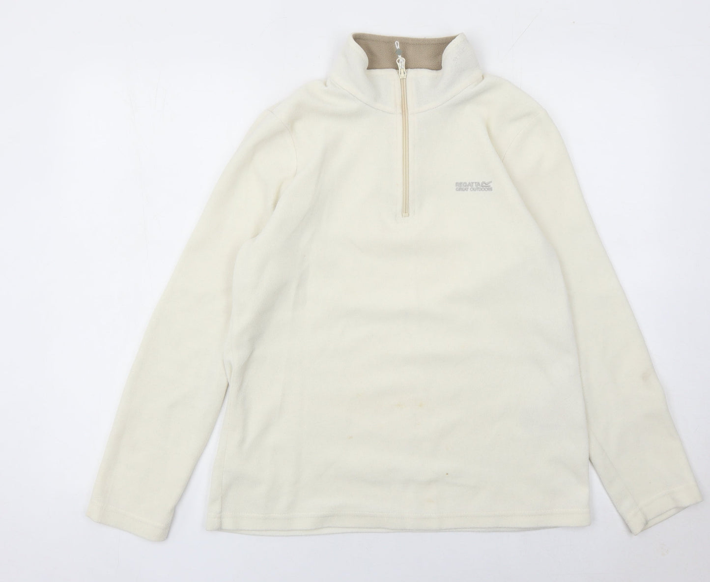 Regatta Womens Ivory Fleece Sweatshirt UK 12 Half Zip Outdoor Hiking Top