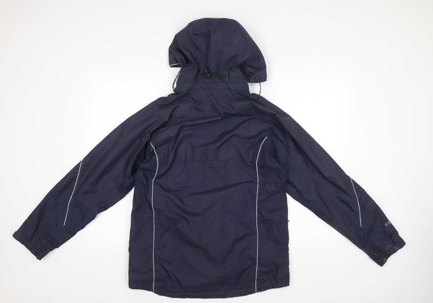 Peter Storm Womens Blue Waterproof Hooded Rain Jacket Size 12