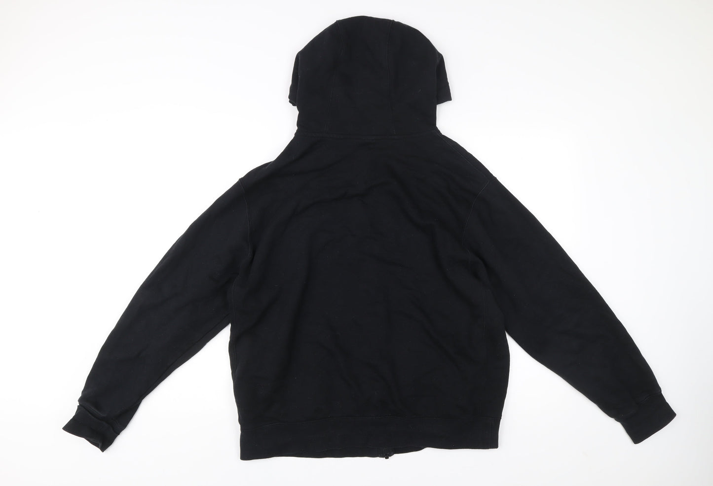 Nike Men’s Black Full Zip Hoodie L Regular Cotton Blend