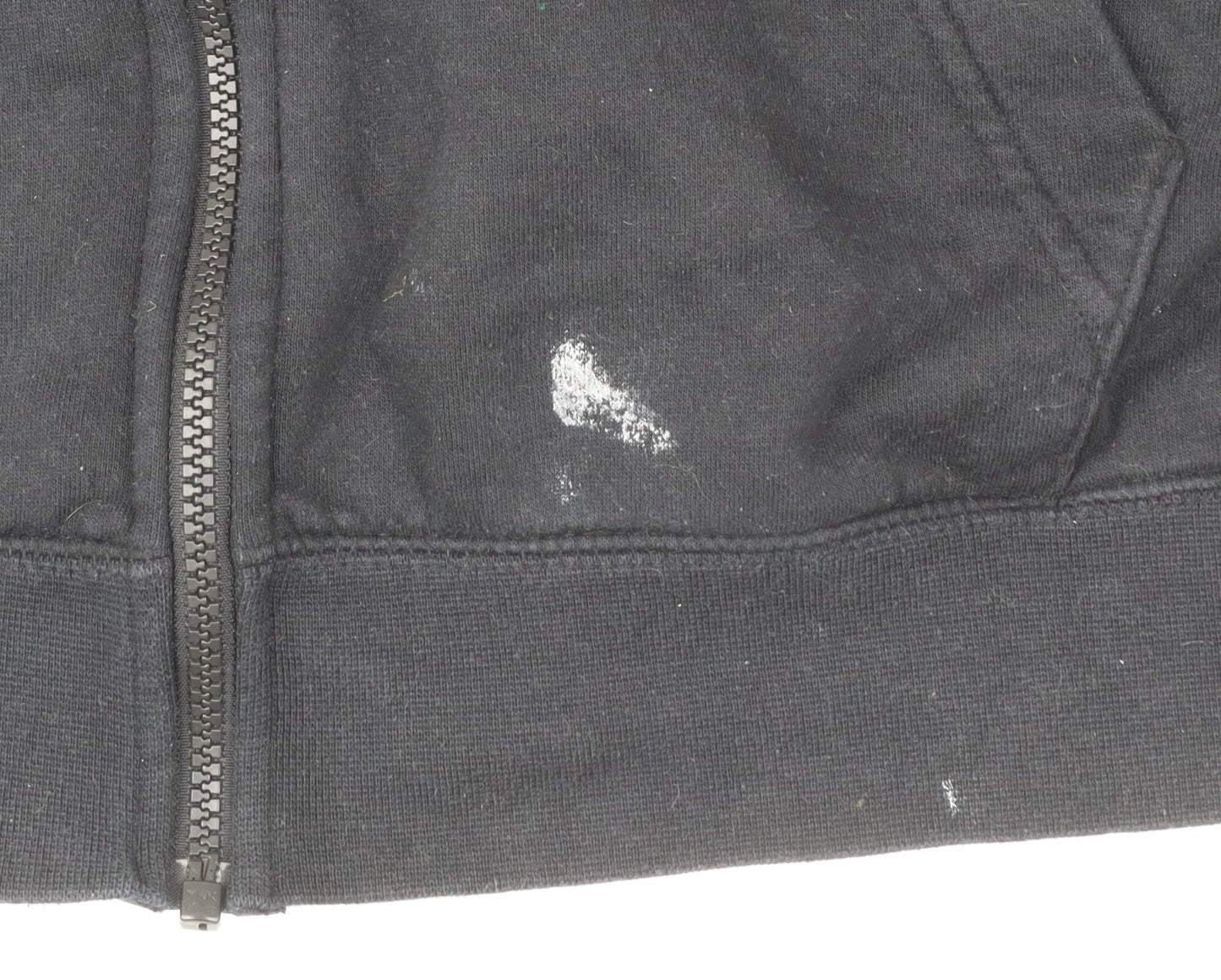 Nike Men’s Black Full Zip Hoodie L Regular Cotton Blend