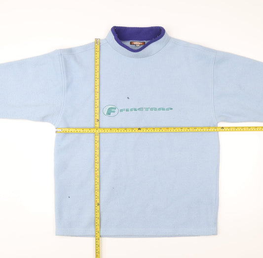 Firetrap Men’s Blue Fleece Sweatshirt XL Pullover Retro Logo Casual