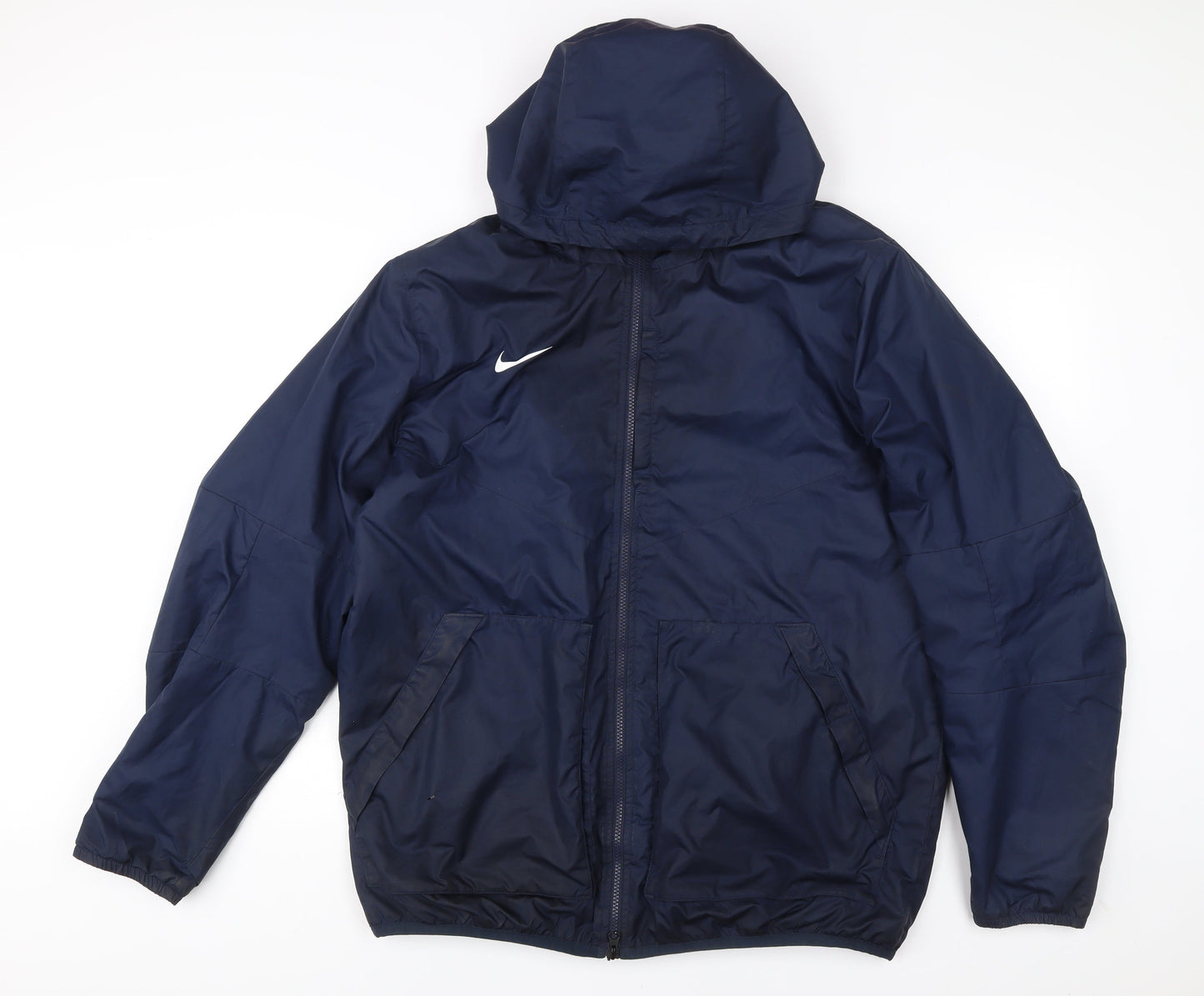 Nike Men’s Blue XL Hooded Windbreaker Jacket Polyester