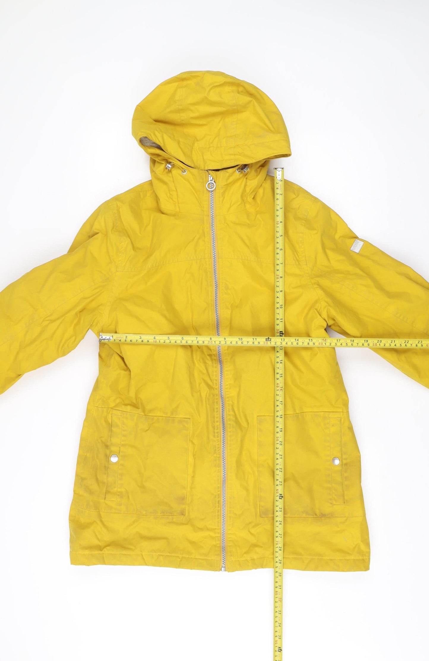 Regatta Womens Yellow Waterproof Rain Coat Jacket UK 14 Hooded
