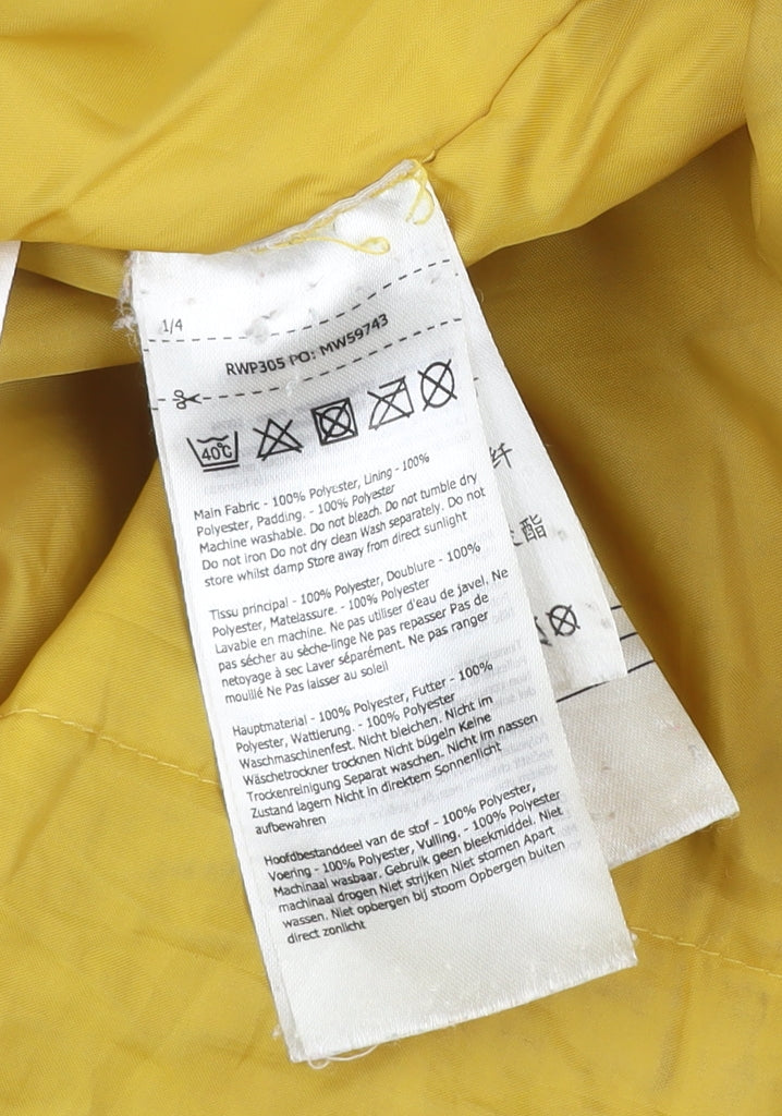 Regatta Womens Yellow Waterproof Rain Coat Jacket UK 14 Hooded