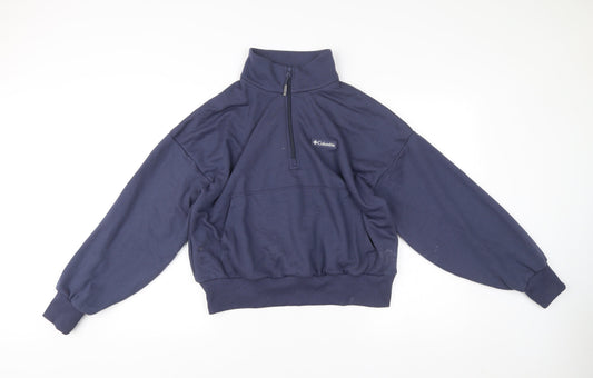 Columbia Men’s Blue L Pullover Fleece Sweatshirt 1/4 Zip Outdoor