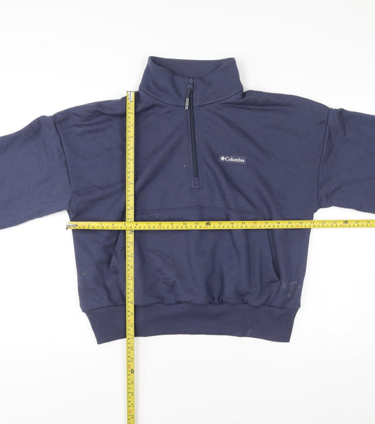 Columbia Men’s Blue L Pullover Fleece Sweatshirt 1/4 Zip Outdoor