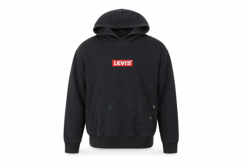 Mens UK M Relaxed Levi's Black Pullover Hoodie
