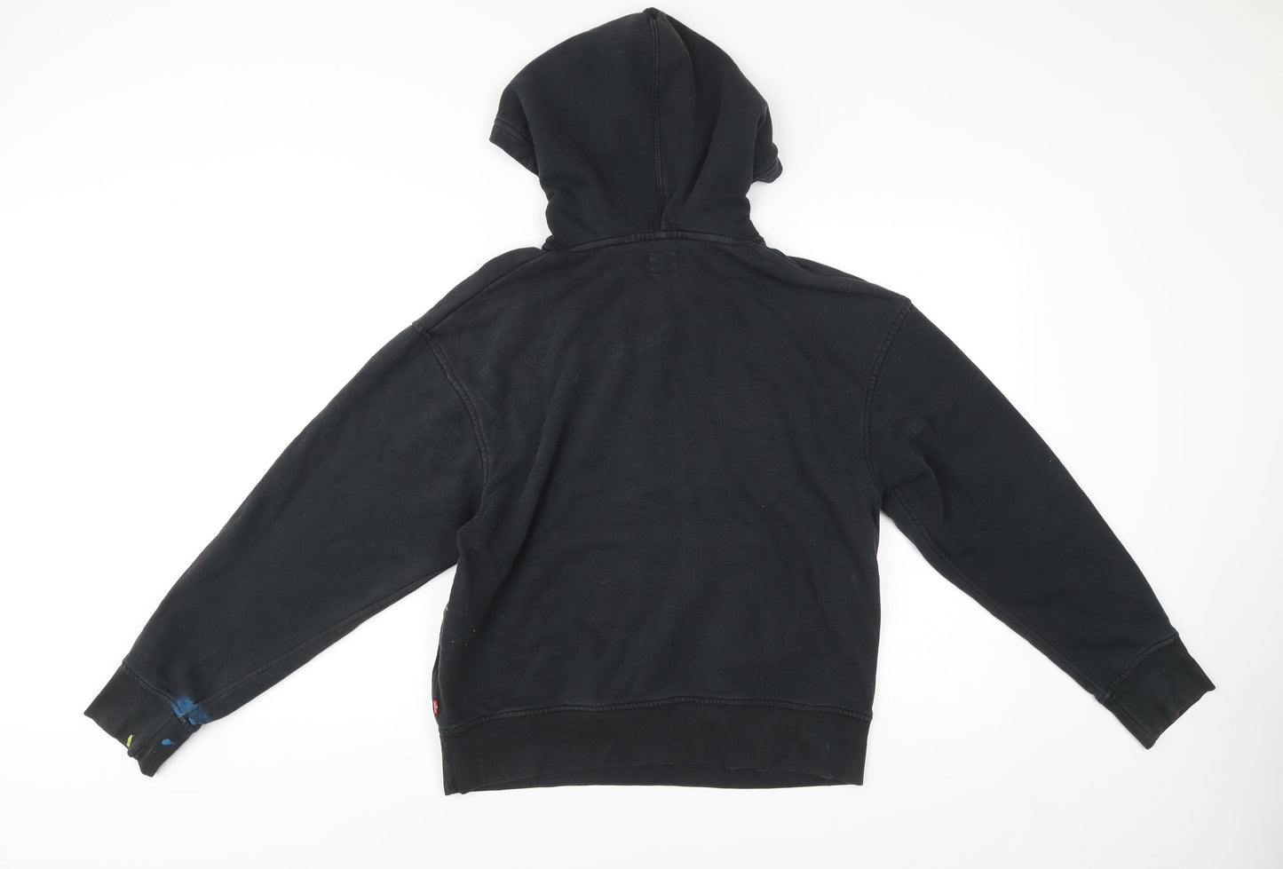 Levi's Men's Black Relaxed Fit Pullover Hoodie M Logo Fleece