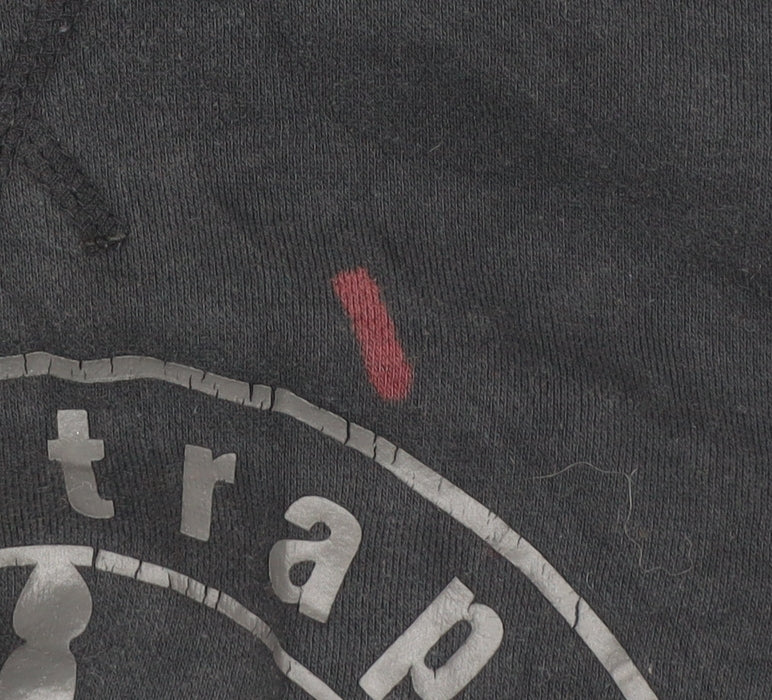 Firetrap Men's Black Pullover Hoodie Size M Logo Graphic Cotton Blend