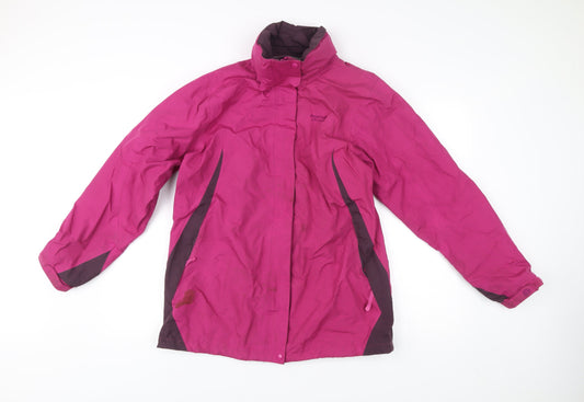 Regatta Women’s Pink Waterproof Rain Jacket Size 14 Hooded Outdoor Coat