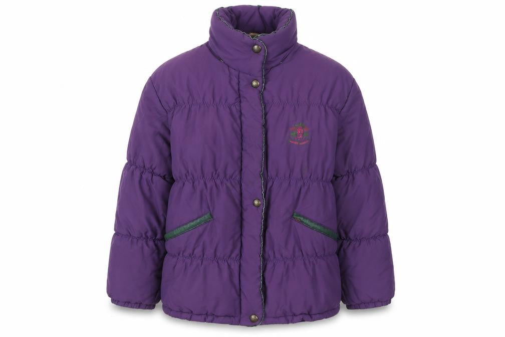 Skila Womens Purple Puffer Jacket Size 10 Winter Quilted Coat