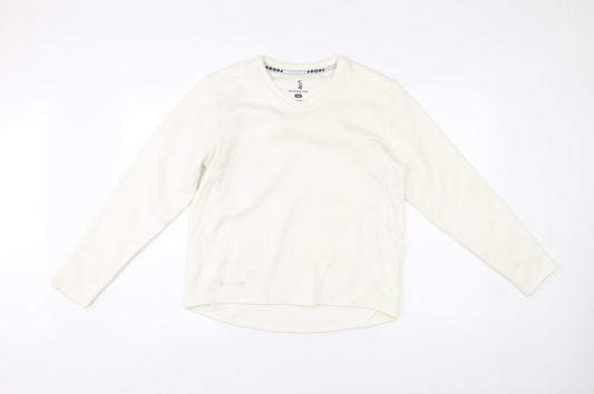 Kookaburra Women’s Ivory Polyester V-Neck Sweatshirt Size 14