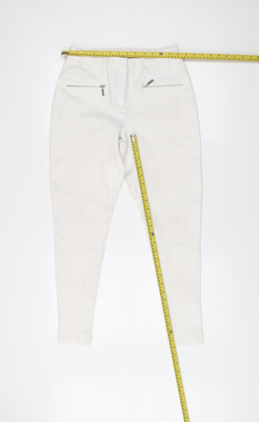 Star by Julien Macdonald Womens White Size 10 Slim Jegging Trousers