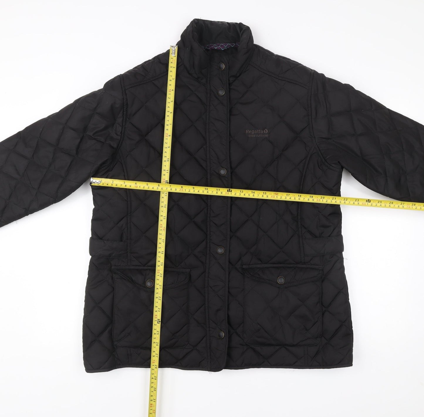 Regatta Womens Black Quilted Mid-Length Jacket UK 18 Polyester Outdoor