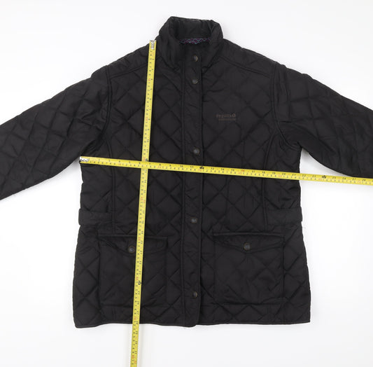 Regatta Womens Black Quilted Mid-Length Jacket UK 18 Polyester Outdoor
