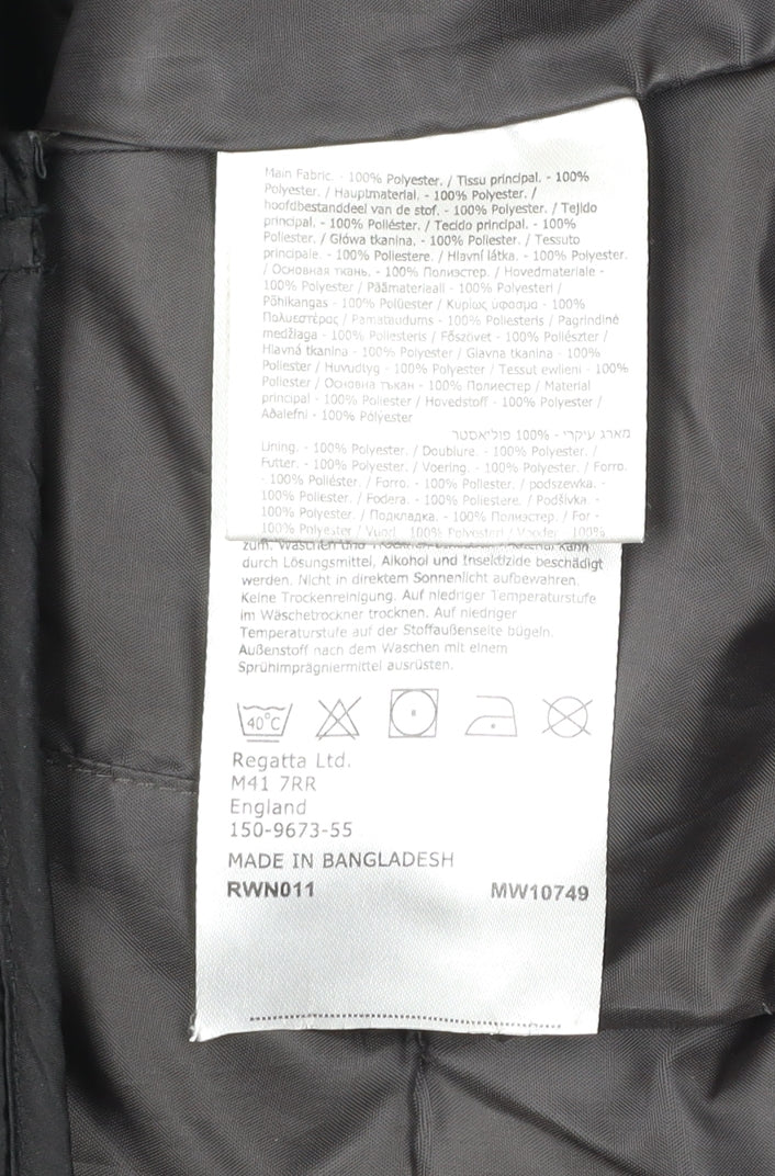 Regatta Womens Black Quilted Mid-Length Jacket UK 18 Polyester Outdoor
