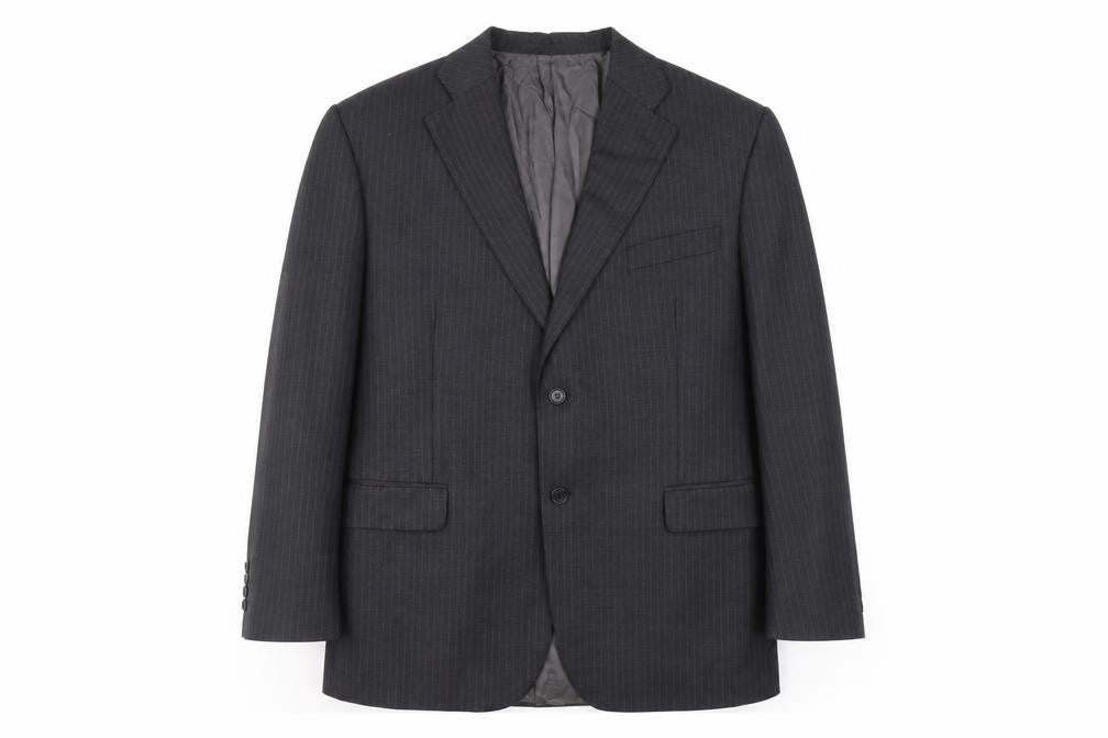 Marks & Spencer Men’s Grey 46S Wool Pinstripe Blazer Jacket