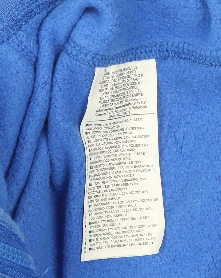 Nike Men’s Blue Full Zip Hoodie 2XL Football Sportswear