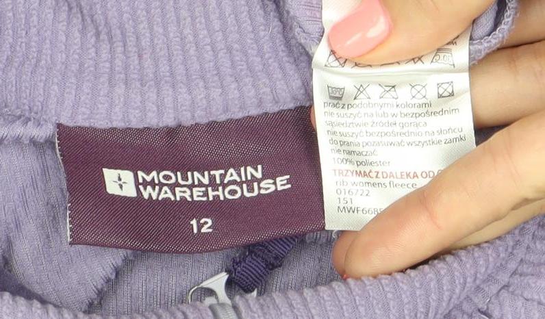 Mountain Warehouse Womens Purple Fleece Pullover Sweatshirt Size 12
