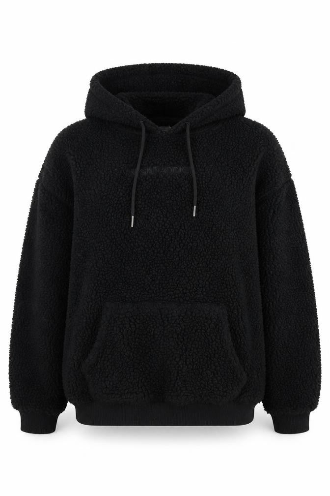 Night Addict Womens Black Hoodie M Pullover Hooded Polyester Warm