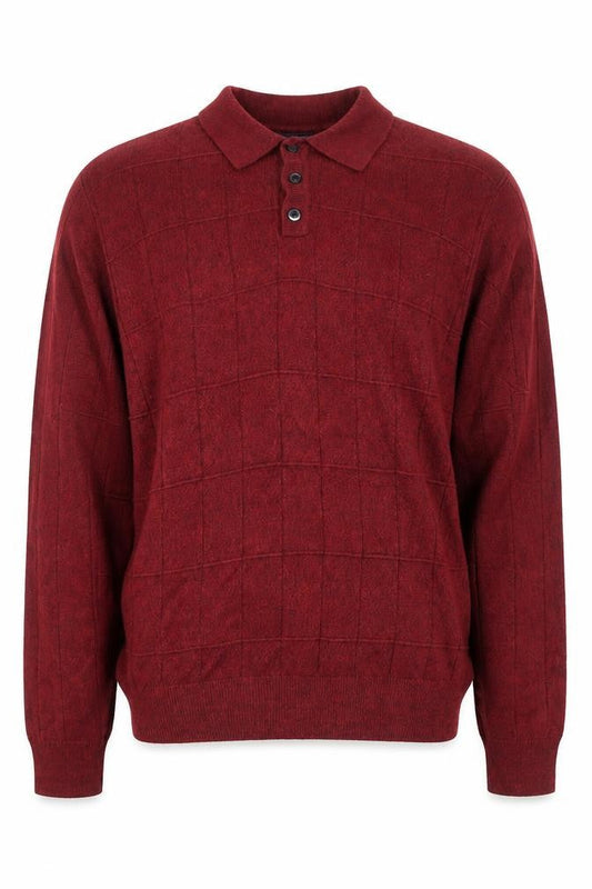 Dockers Men’s Red Long Sleeve Polo Knit Jumper Size M