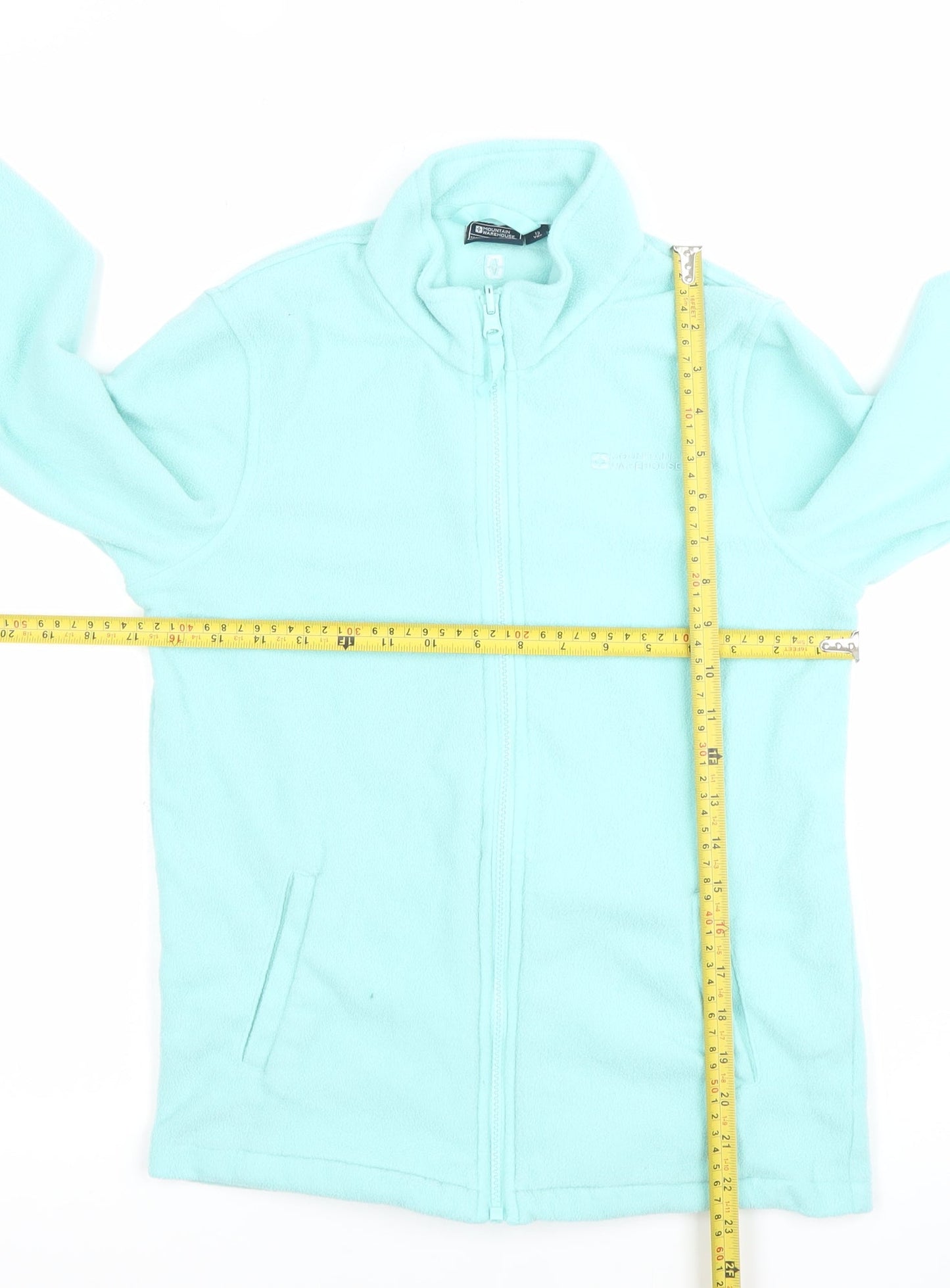Mountain Warehouse Girls Blue Fleece Jacket 13 Years Full Zip Pockets