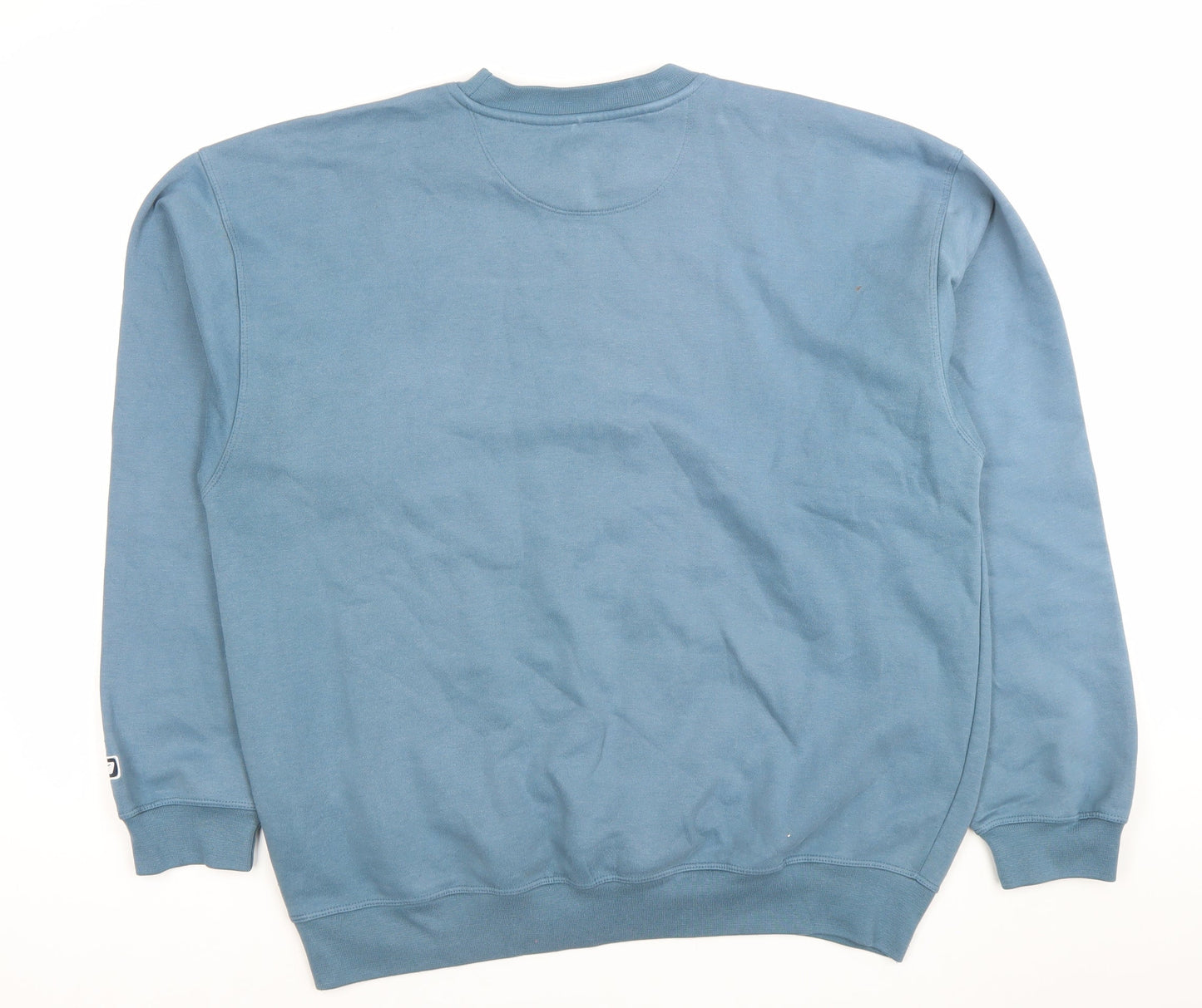 Reebok Mens Blue Pullover Sweatshirt Size L Crew Neck Logo