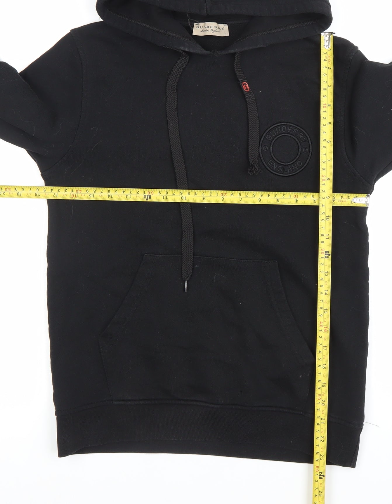 Burberry Women’s Black Cotton Pullover Hoodie Size L