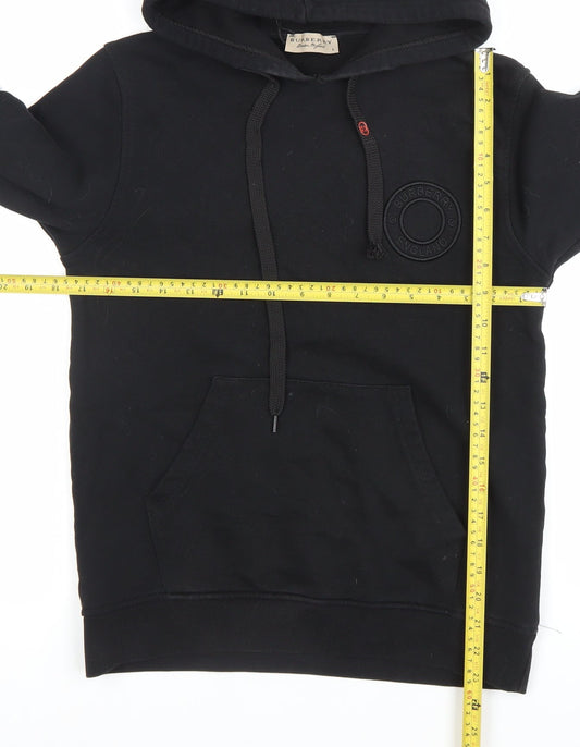 Burberry Women’s Black Cotton Pullover Hoodie Size L