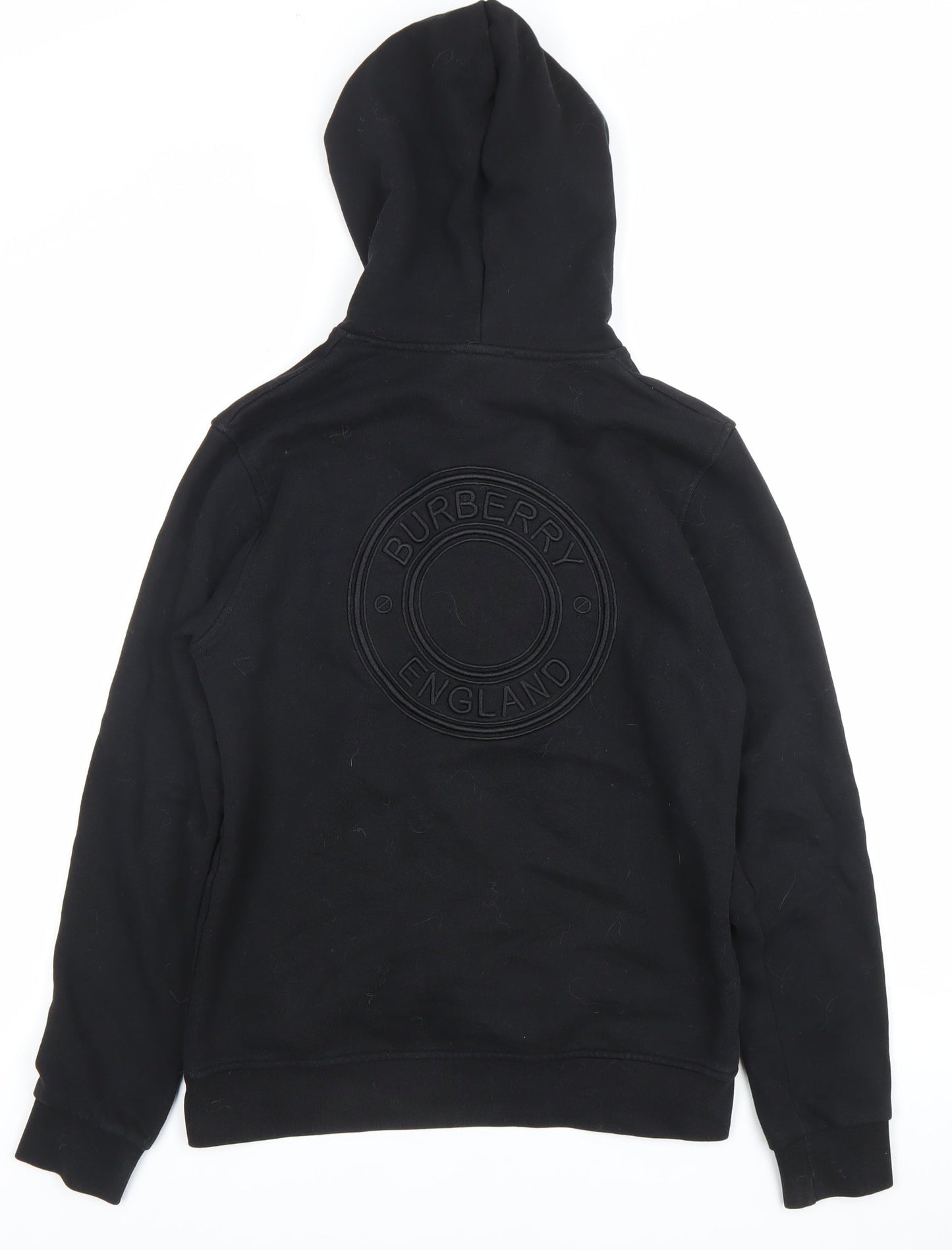 Burberry Women’s Black Cotton Pullover Hoodie Size L