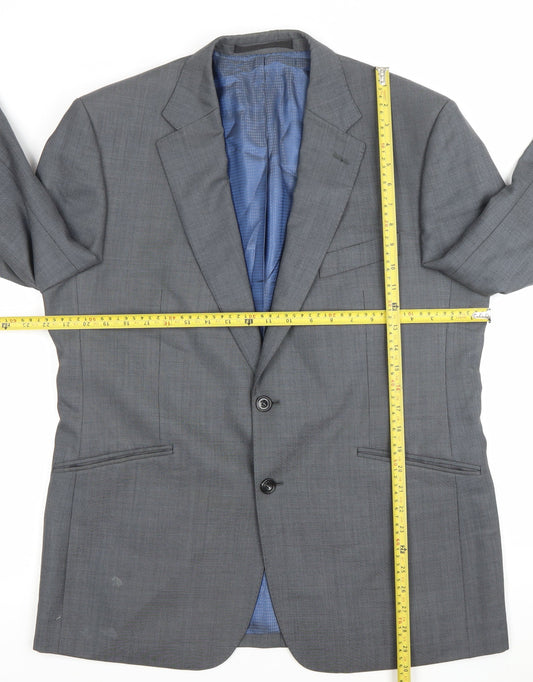 Marks and Spencer Women’s Grey Wool Suit Jacket Size 42 Regular Fit