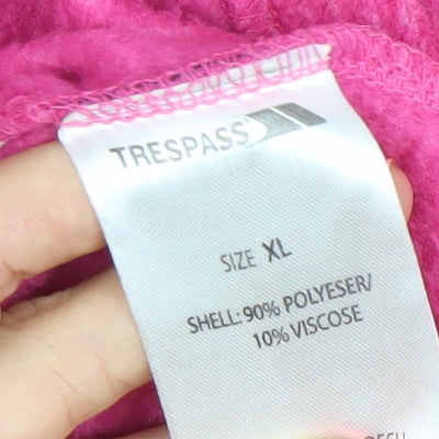 Trespass Womens Pink XL Fleece Jacket Full Zip Outdoor Casual