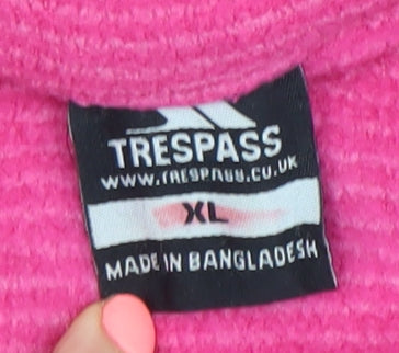 Trespass Womens Pink XL Fleece Jacket Full Zip Outdoor Casual