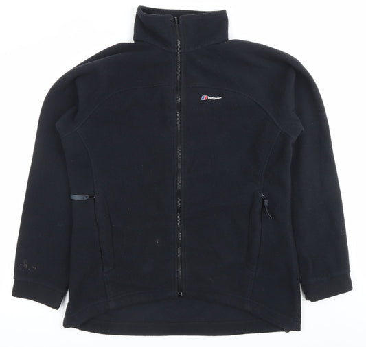 Berghaus Womens Black Fleece Jacket Size 18 Full Zip Outdoor