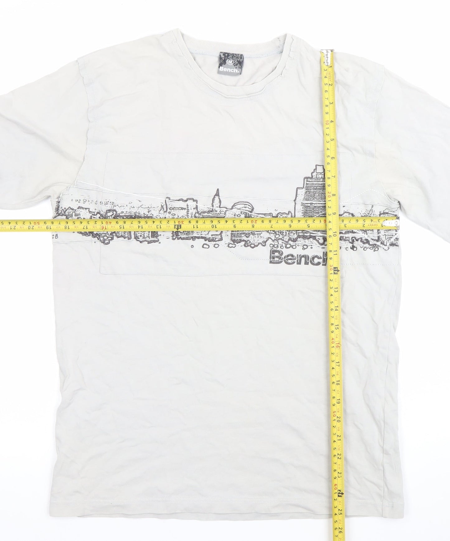 Bench Men’s White Medium Graphic Print City T-Shirt