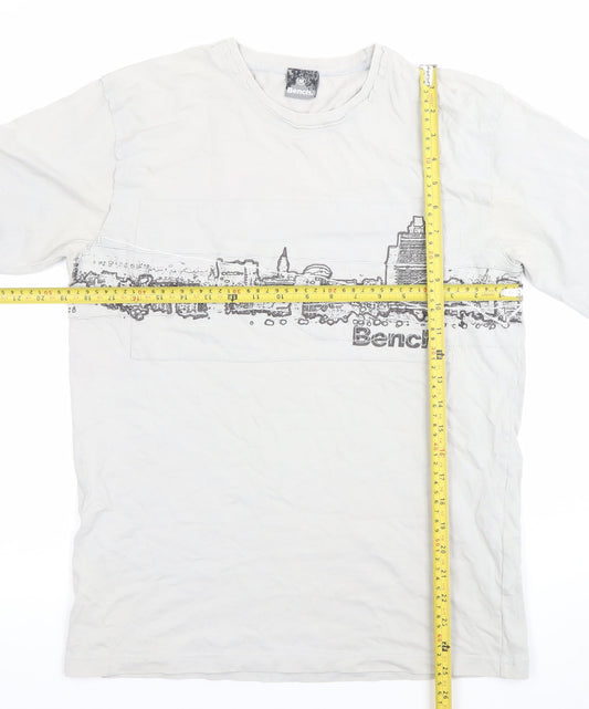 Bench Men’s White Medium Graphic Print City T-Shirt